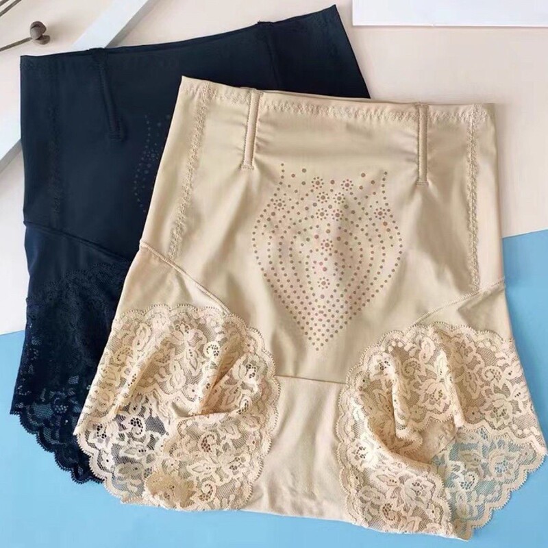 Fashionable Tummy Control and Body Shaping Mid-High Waist Magic Pants Body Shaping Seamless Lace Hip Lift Corset Tummy Control Pants
