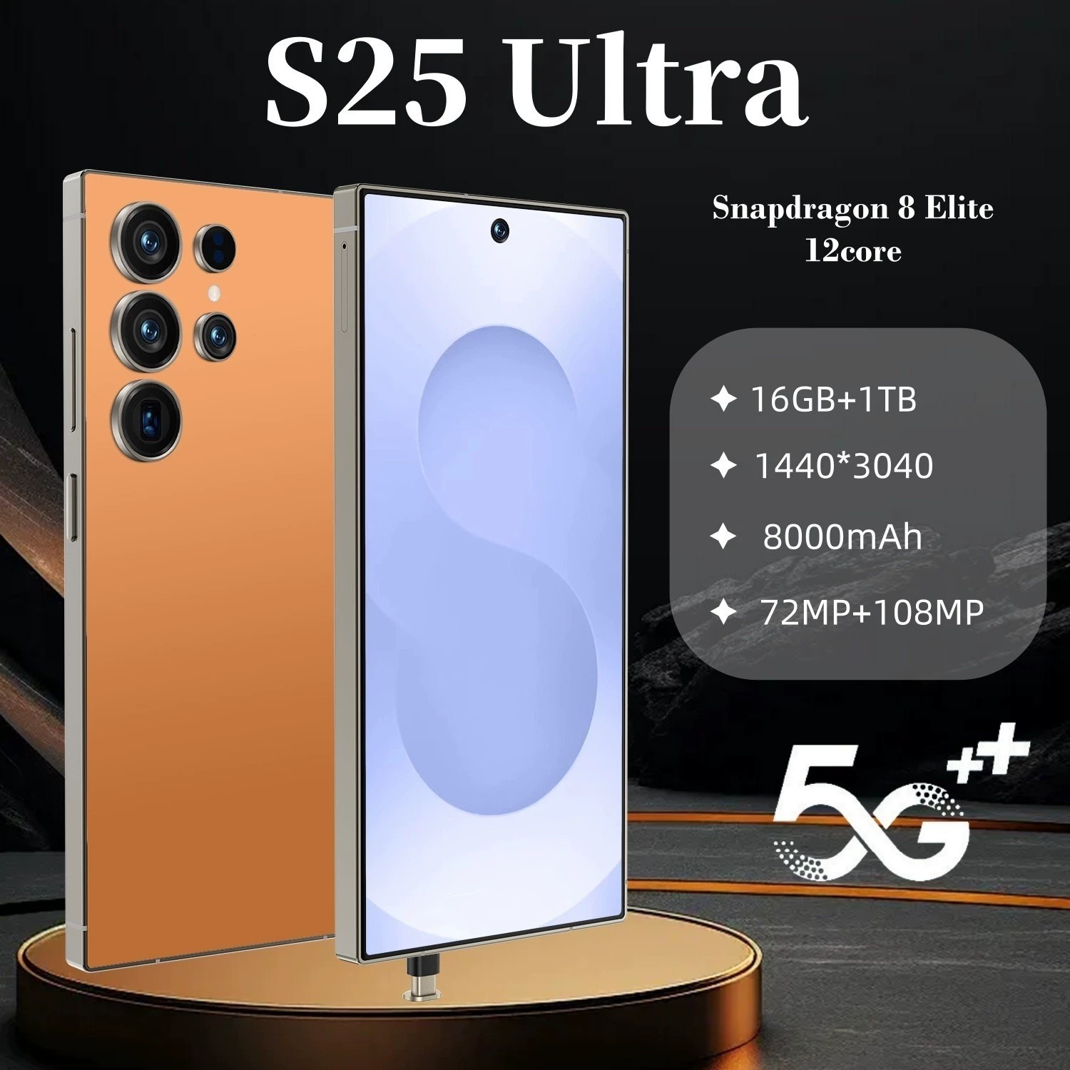 Cugo, (Торговля через границу), элитный мобильный телефон, S25, 4G, Android 12