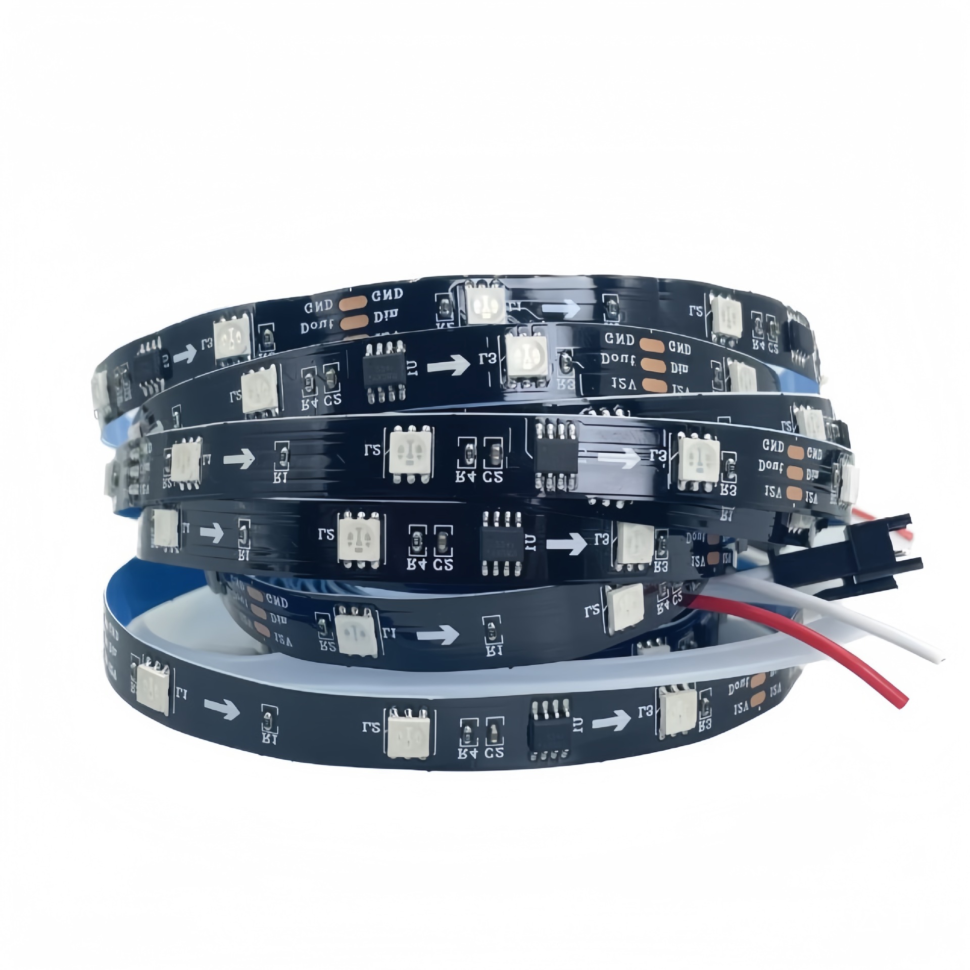 WS2811 a todo color con 30/60 luces LED Symphony RGB tira de luz autoadhesiva colorida 12V marquesina programación de flujo