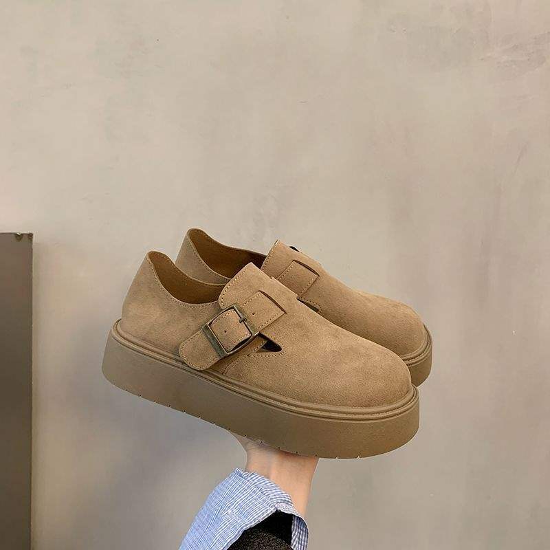 Footwear, shoes platform, fashionable loafers