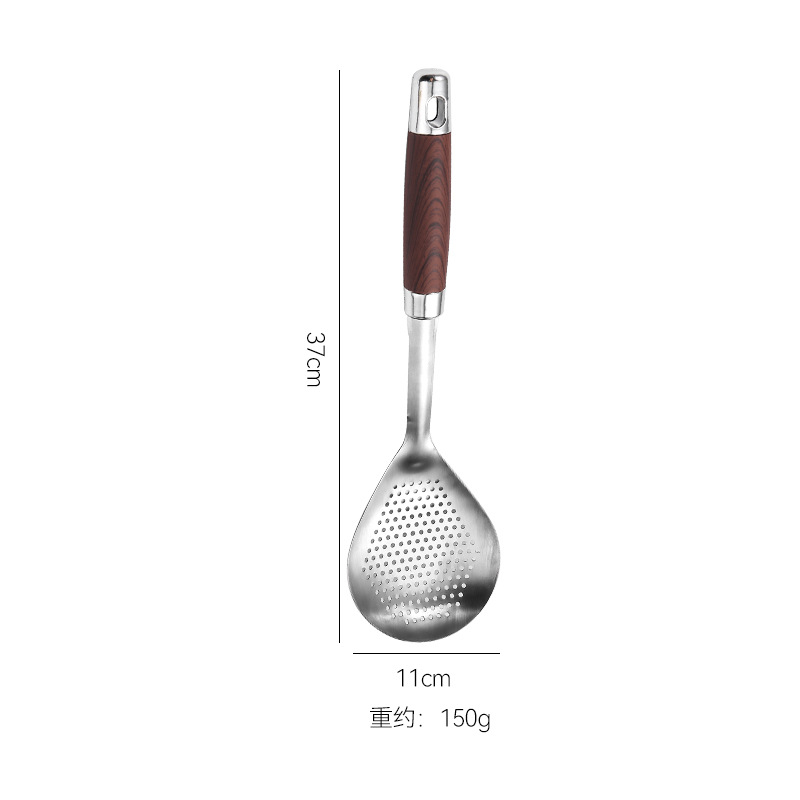 201 모조 나무 손잡이 후추 숟가락