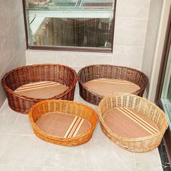 犬の巣の藤編の夏の冷たい巣は犬の巣を洗うことができます。
