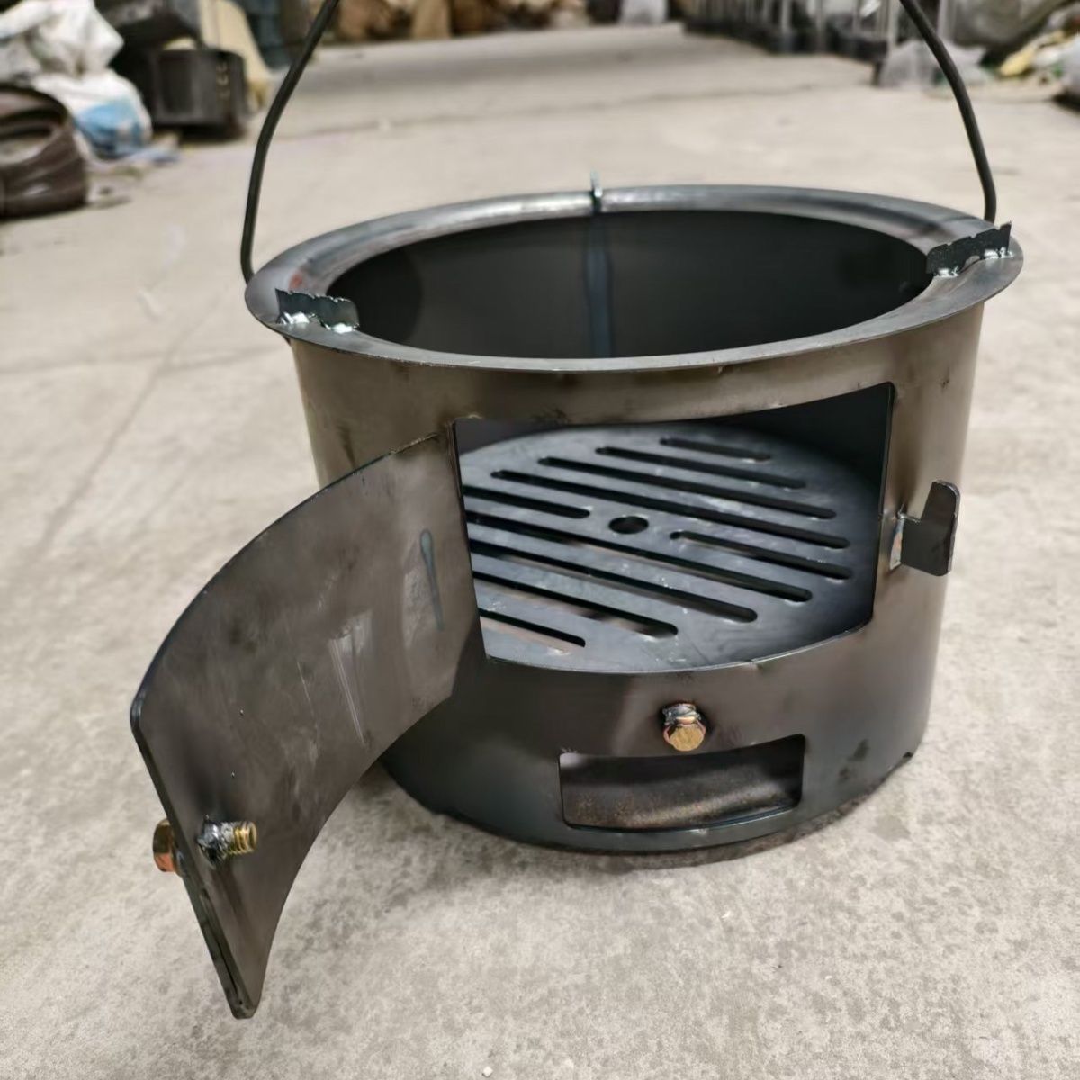 Camping Wood Charcoal Stove for Tea Brewing, Heating, Barbecue, Cooking, Outdoor Multifunctional Household Picnic Wood Burning