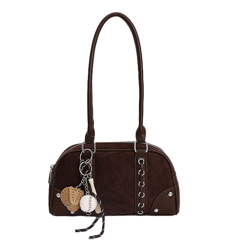 Transfronterizos de seda portátil bolsas de brazo mujeres otoño / invierno 2025 nuevo estilo de moda Boston bolsas de hombro de viaje