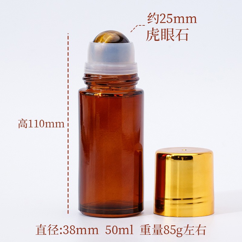 Frasco Roll-On de Cristal Natural y Vidrio para Aceites Esenciales