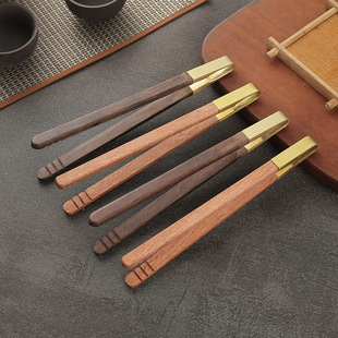 Brass Tea Clip Kung Fu Tea Set Accessories Tea Clip Tea Tweezers Tea Cup Black Sandalwood Rosewood Tail Clip Anti-Slip Tool
