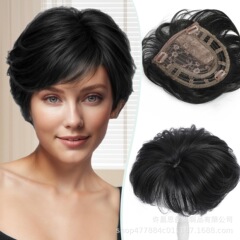 外国貿易の再髪のブロックをカバーして、ショートヘアのトップを修理します。hair Toppers女性のかつら許昌のかつら。