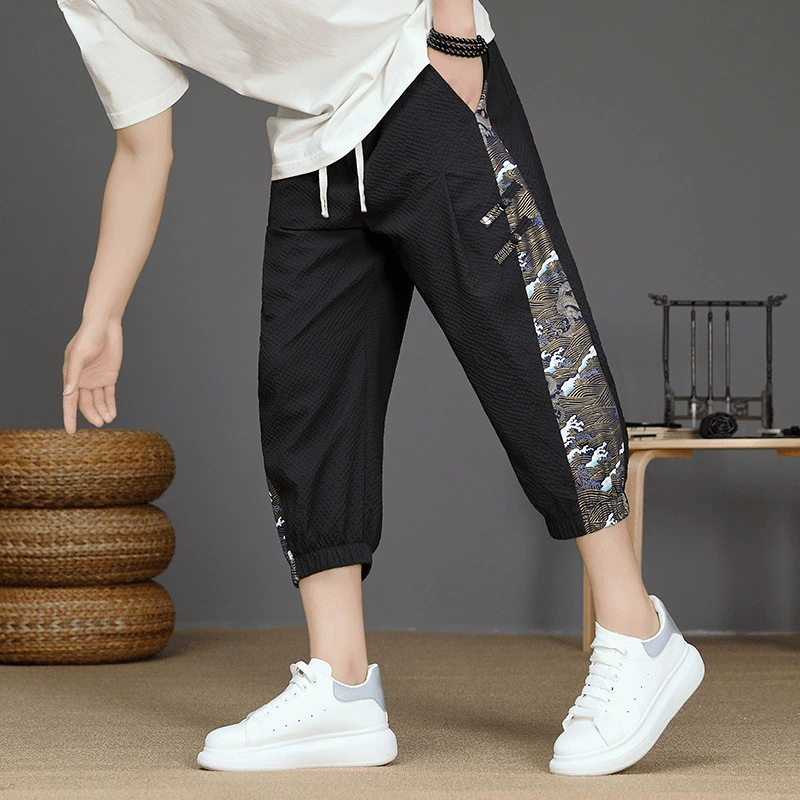 Summer retro thin trousers, Chinese style, plus size