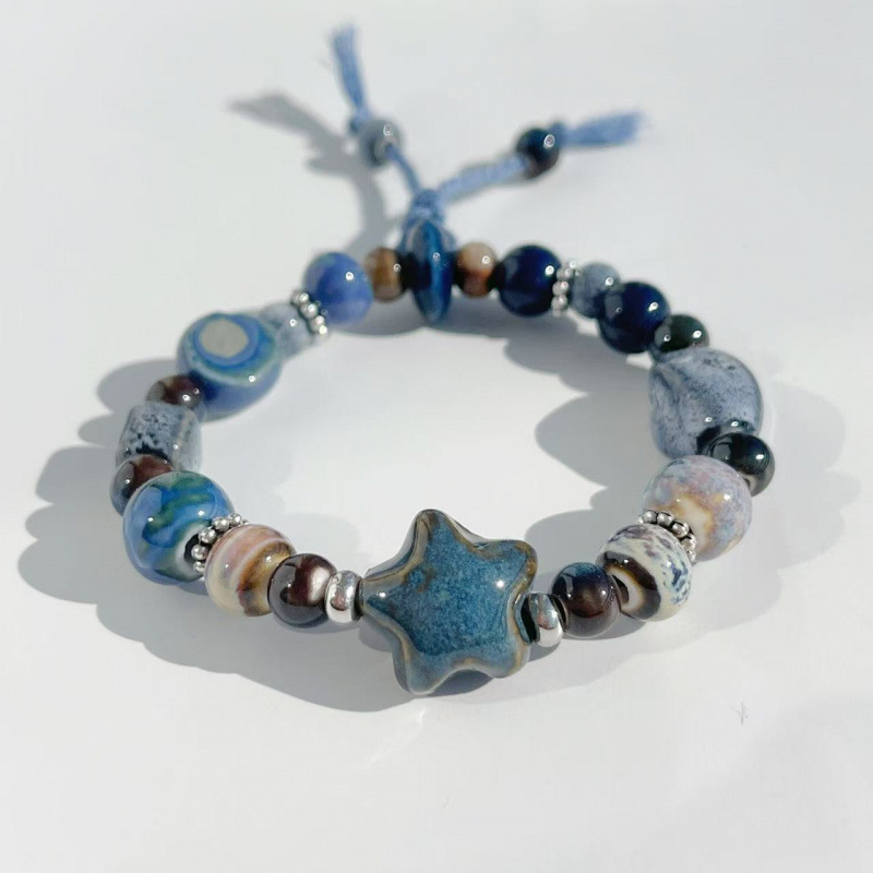 Jingdezhen Ceramic Starry Sky Cute Bracelet, High Aesthetic Value, Friendship Bracelet, Super Fairy-Like, Non-Fading, Gift Recommendation