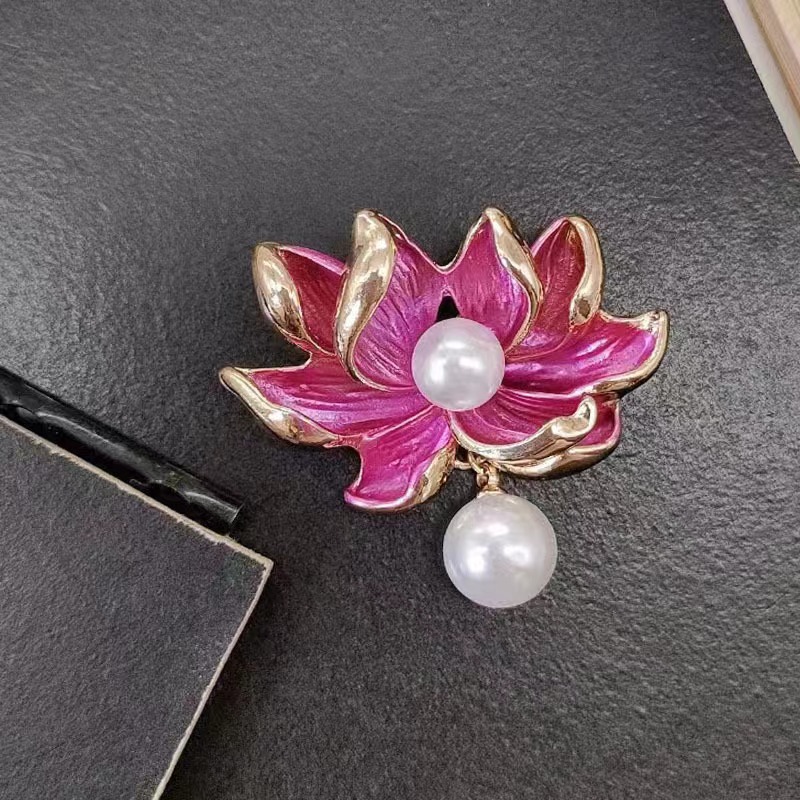 Broche fleur exquise de style chinois cheongsam, accessoires de veste de vêtements haut de gamme de luxe léger, broche anti-exposition_voghion.com