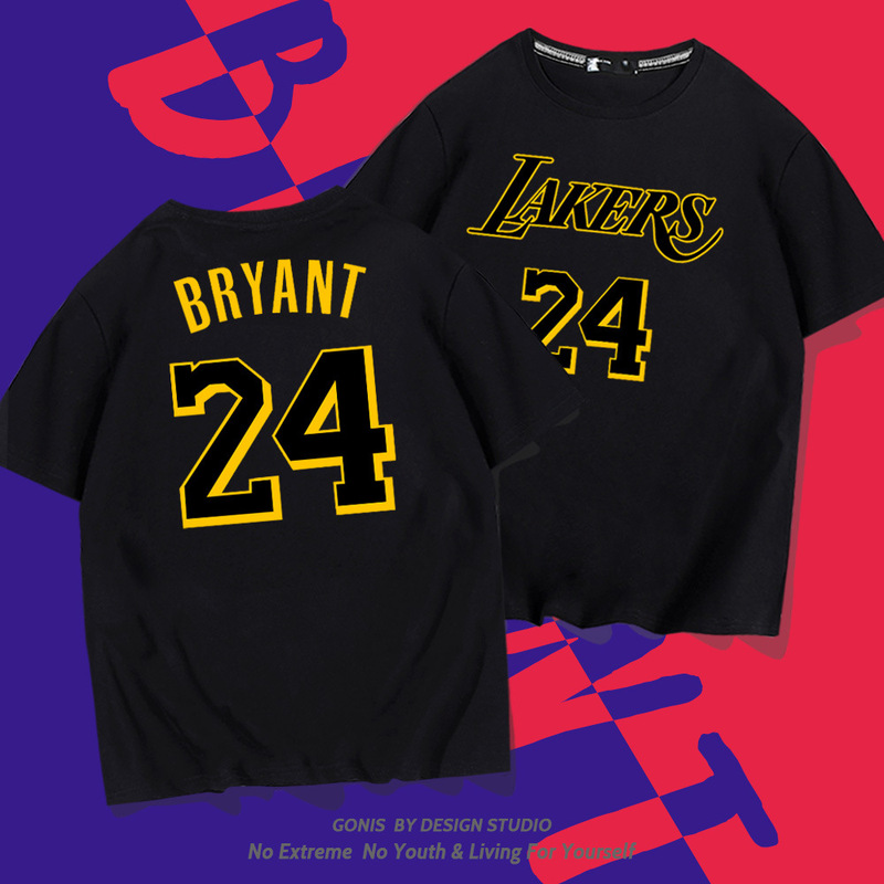 Y Bryant Kobe Short-sleeved T-shirt Men's Summer Sports Basketball Stars Loose Half-sleeved Cotton Top
