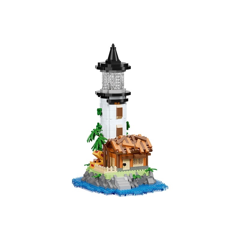 Nuevos productos transfronterizos de arquitectura de bloques de construcción de paisajes callejeros, casas de pescadores, juguetes de puzzle para niños, adornos, regalos del 1 de junio