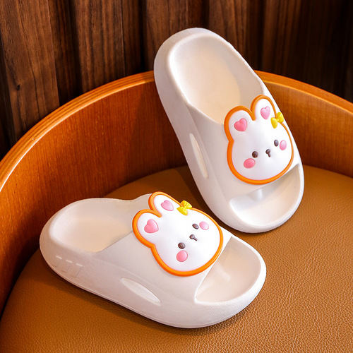Wholesale street stall children's slippers bunny non-slip wear-resistant soft bottom household bathroom small, medium and large children's slippers girls