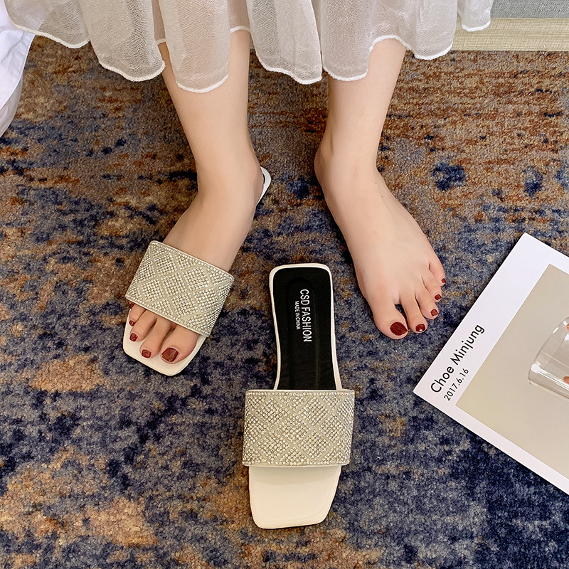 Women's Elegant Solid Color Open Toe Slides Slippers display picture 6