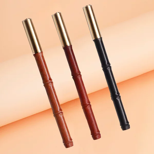 Lettering bamboo joint metal wooden pen copper wood bead pen business ancient style gift for teachers, classmates and friends