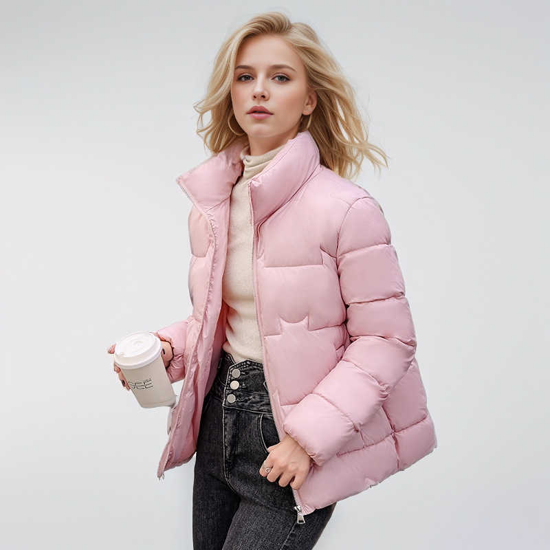 Veste courte en coton chaud ample et épaisse à la mode pour femme, style haut de gamme 2024_voghion.com