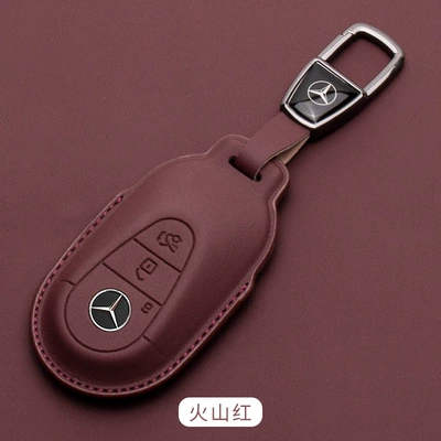 Car key bag gle bag E300L a200L - mercedes-benz-c-model-nappa-leathersquare-buckle-volcanic-red