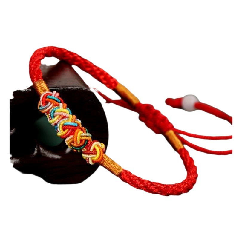 Фестиваль лодок-драконов Красочный браслет из веревки Фестиваль Duanyang для маленьких детей Мальчики и девочки Подарок для маленьких ювелирных изделий Zongzi Молитва