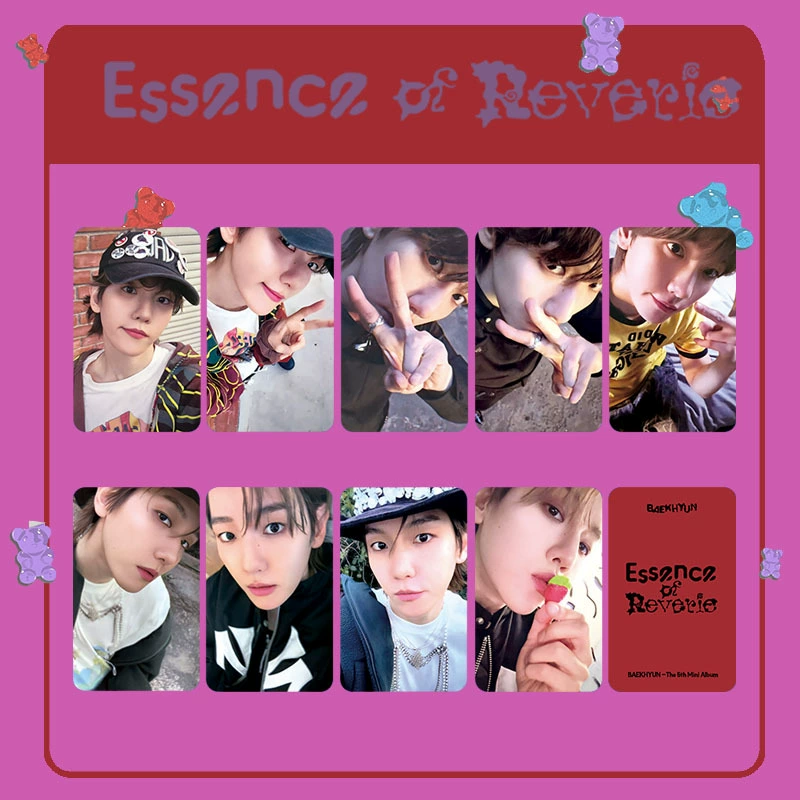 Бэкхиун Бянь BAEKHYUN MINI5 Альбом ESSENCE OF REVERIE СЕЛФИ Маленькая карточка KIWEE