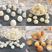 白菩提根DIY饰品配件 精雕莲花配珠佛珠串珠散珠 菩提根莲花珠子