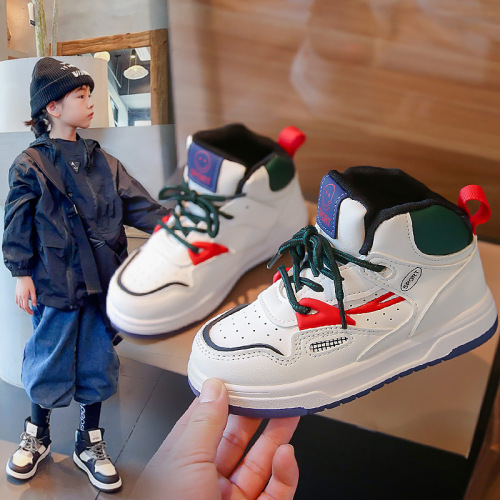 Children's sneakers new style  autumn comfortable high-top medium and large children's sports shoes casual shoes student running shoes children's shoes