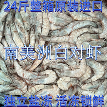 南美洲白对虾24斤整箱 2030 3040 4050 5060冷冻大虾商用批发