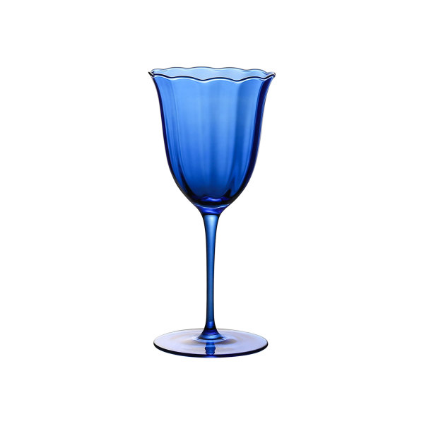 retro crystal wineglass