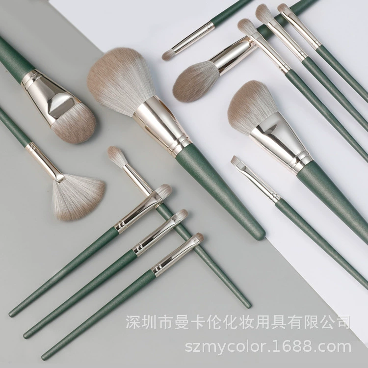 Brush, set, foundation, face blush, 14 pieces, full set