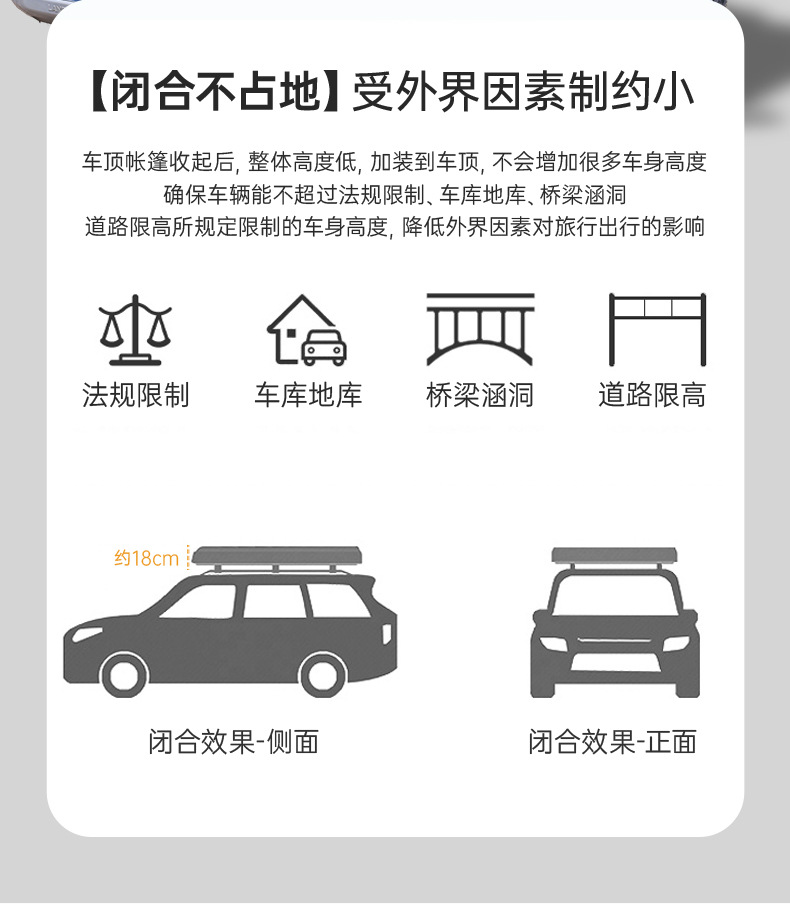 Aluminum Alloy Triangle Roof Tent Outdoor Camping SUV Hardcore Off-road Self-driving Crossing Speed Driving Car Tent