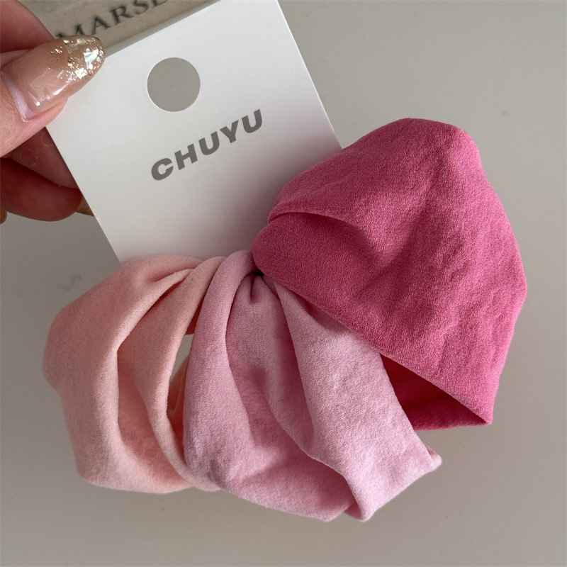 Corda per capelli elastica per capelli super morbida da 4 pezzi, all-match, semplice, in tinta unita, con bordo largo, alta elasticità e durevole_voghion.com