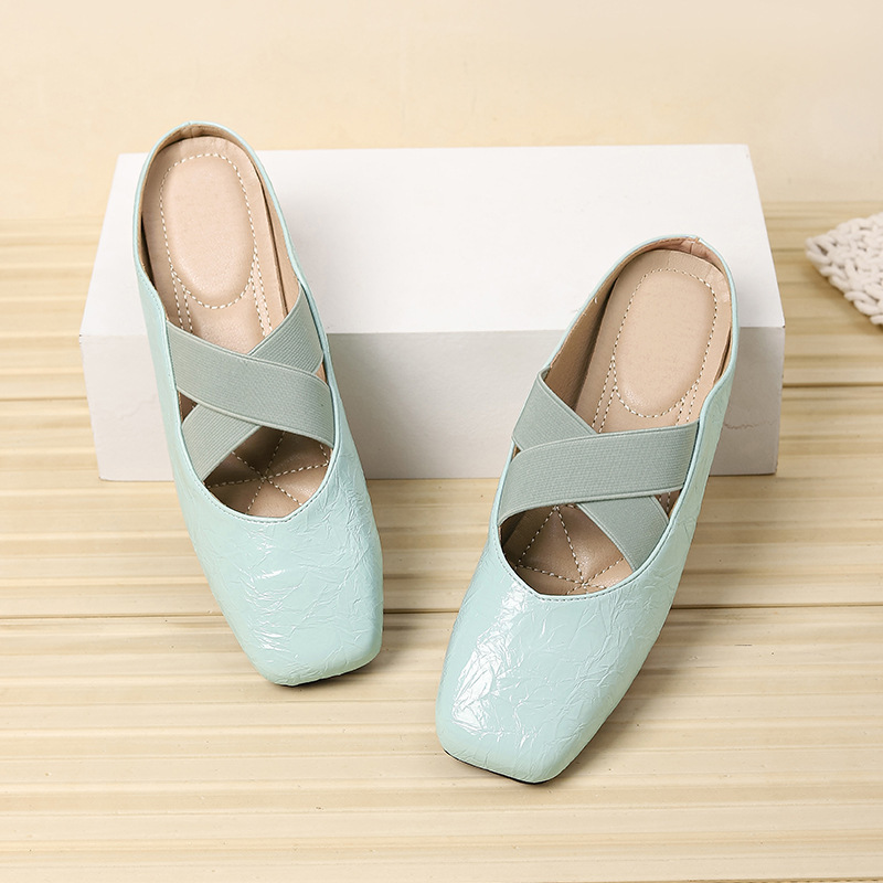Cross-Strap Mary Jane Shoes for Women, 2026 New Spring Vintage Square-Toe Ballet Flats, Grandma Shoes