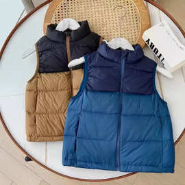 童装男童女童高级轻型羽绒背心立领保暖马坎肩甲449797/460164