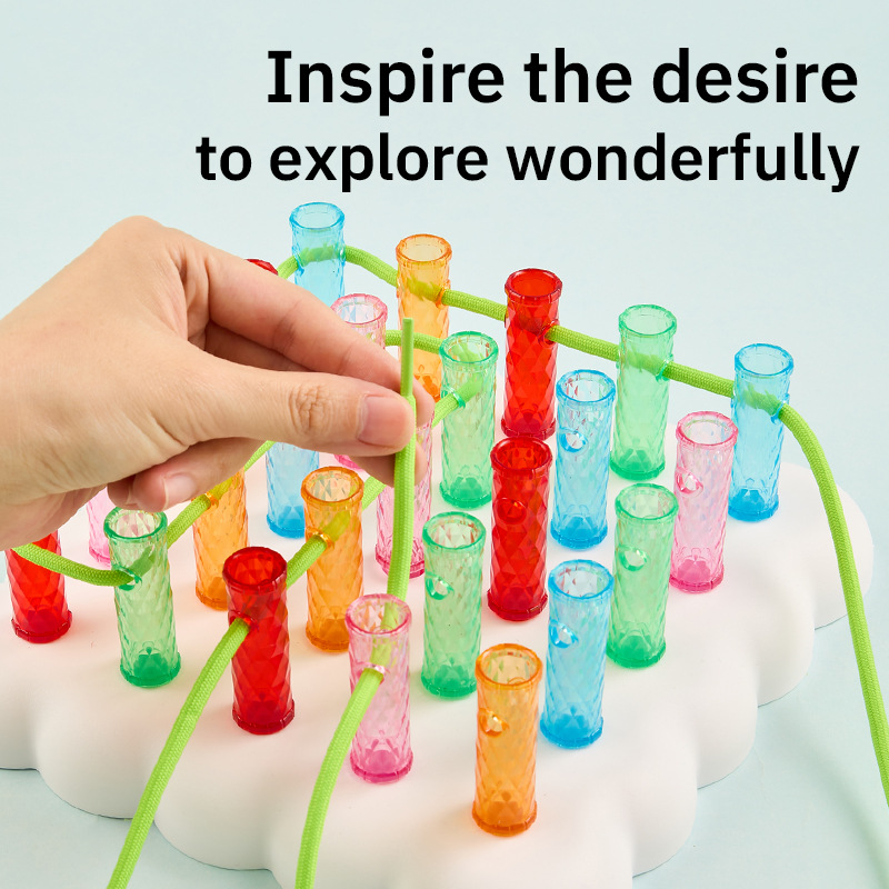 Amazon DIY cuerda de cristal puzzle dobles juegos de rompecabezas para niños