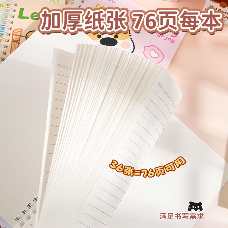Cuaderno de cuentas A5 creativo transfronterizo estudiantes de alto valor de cara con cuaderno de dibujos animados lindos regalos de papelería