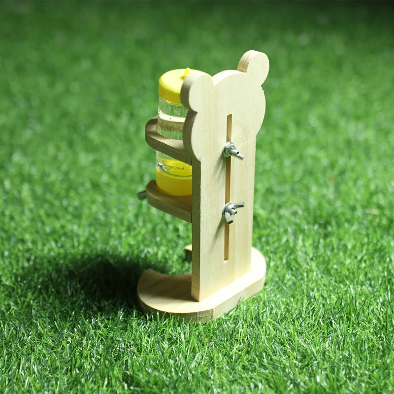 Хомяк вертикальный поилка из цельного дерева держатель чайника шарик вакуумный чайник регулируемая высота ландшафта держатель чайника