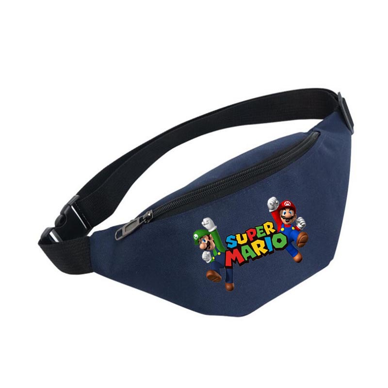 Juego Mario Super Mary bolso de la cintura de los hombres y las mujeres deportes Satchel bolso del teléfono móvil multifuncional bolso de la cintura de dibujos animados monedero
