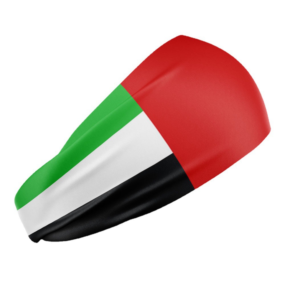 Hat deportivo absorbente de sudor para hombres y mujeres diadema de deportes al aire libre cinturón de yoga cinturón para el cabello fitness cinturón para el cabello antitranspirante bandera nacional