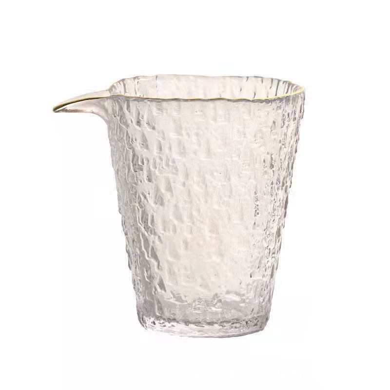 Vidrio de rocío de hielo japonés Phnom Penh Taza de té Oficina Inicio Juego de té Kung Fu Tazón de té Taza de té con patrón de martillo al por mayor