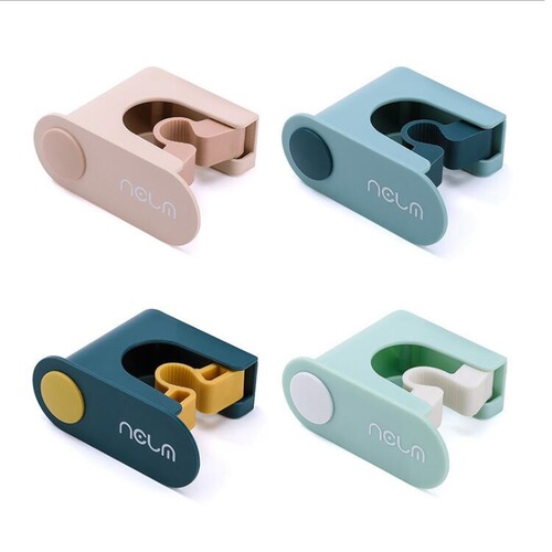 Factory direct sales hole-free mop rack hook creative traceless home bathroom wall-mounted mop clip