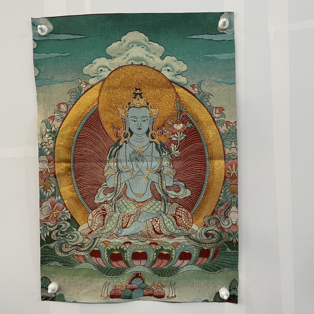 관음보살을 수 놓은 탕카 (125292)