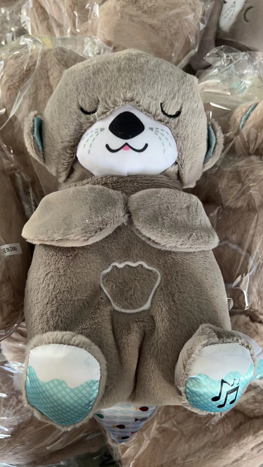 (Vaya al enlace para obtener más detalles para realizar el pedido) Otter Sleeping Music Doll Calma el juguete de peluche Baby Sleeping Artee