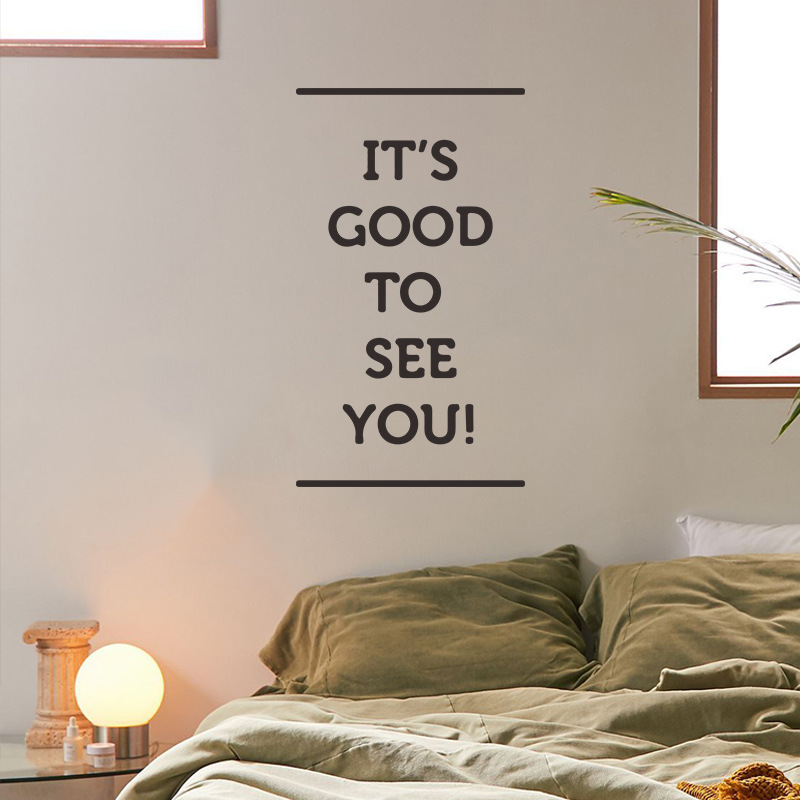 Einfache Englische Slogan Schlafzimmer Veranda Wandaufkleber display picture 6