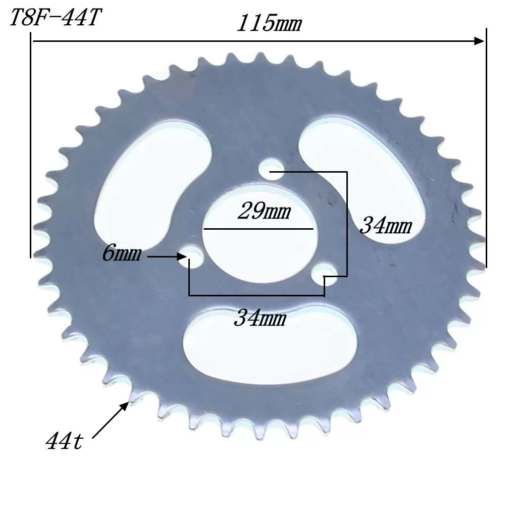 Внедорожный мотоцикл T8F-44 аксессуары для зубчатой звездочки электрический скутер цепная пластина железная пластина