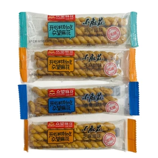 众望小麻花约16.5g独立包装网红芝麻海苔味食品零食湖北休闲小吃