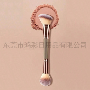 双头铜管高光刷化妆刷粉底刷遮瑕刷高光刷修容刷一支装软毛便携点-阿里巴巴