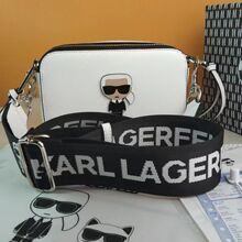 跨境爆款卡拉老佛爷相机包2025喜暖卡通人物小方包百搭单肩斜挎包