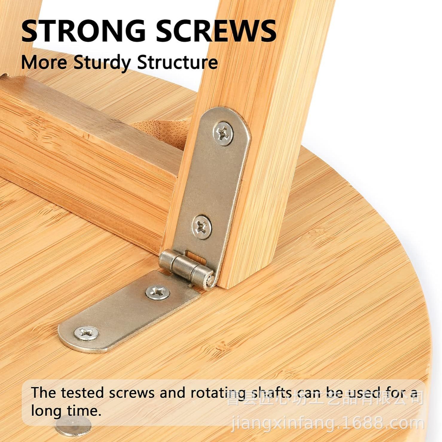 Bandeja de picnic de madera maciza portátil, mesa para vino y camping al aire libre, estilo rústico