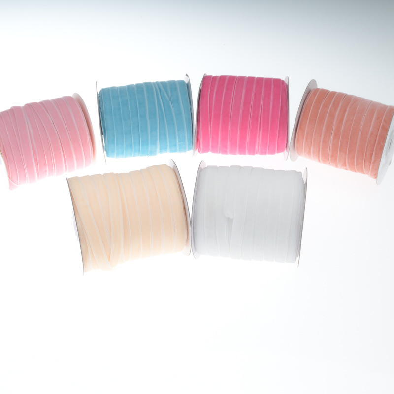 Fabricante de bandas de terciopelo de color al por mayor al por mayor bandas de terciopelo multicolor hechas a mano bricolaje accesorios de ropa materiales accesorios textiles