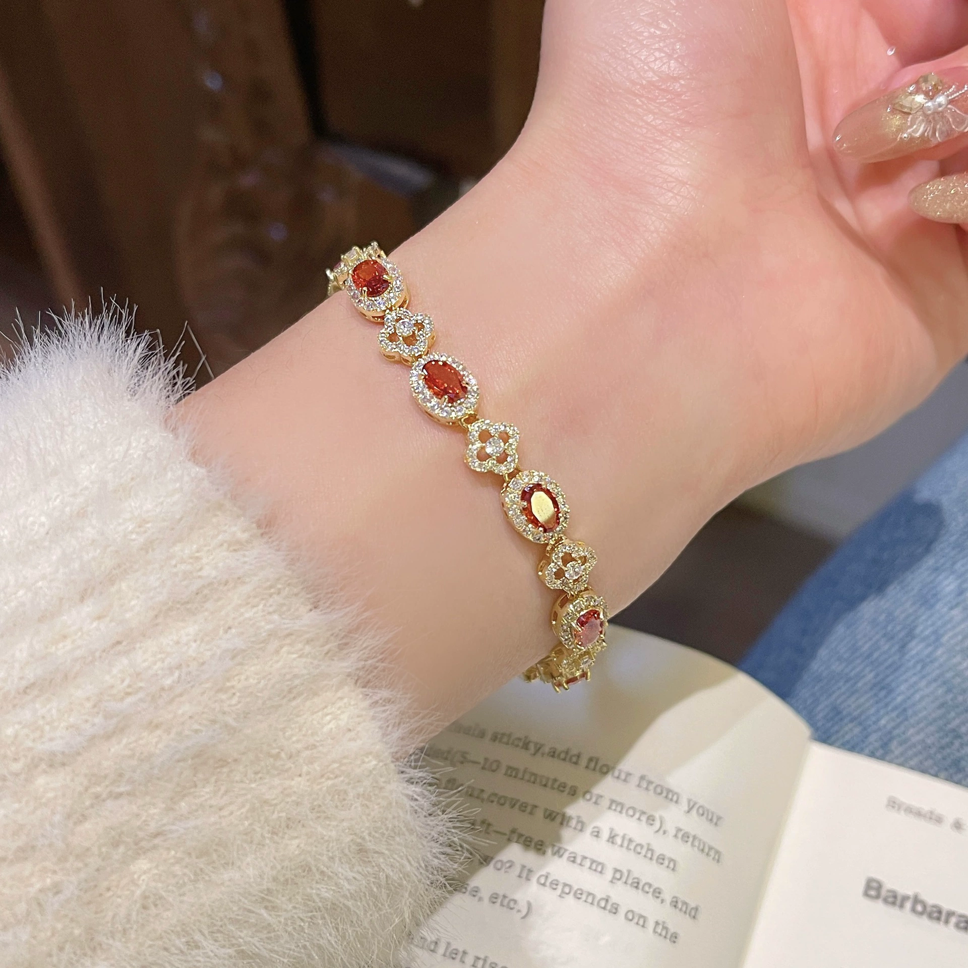 Браслет, цирконий, ювелирные изделия с бриллиантом, лазурит