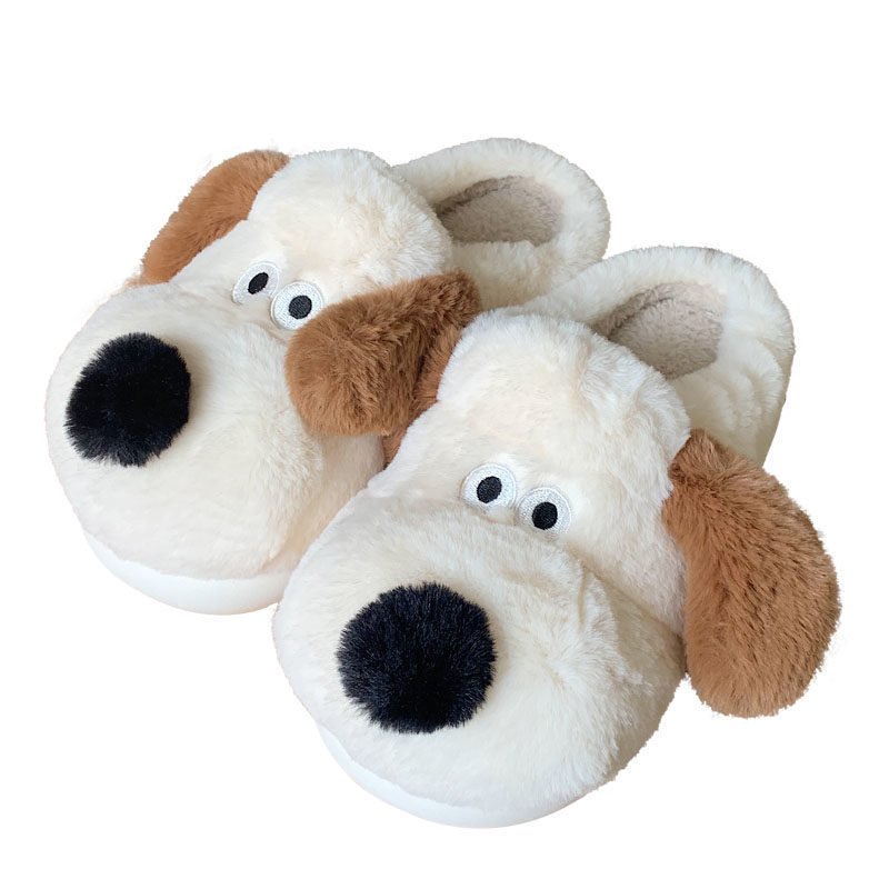 Zapatos de peluche nuevos zapatos de luna de mujer zapatillas de algodón suave para el hogar para perros calientes auténticos dormitorios en el otoño y el invierno